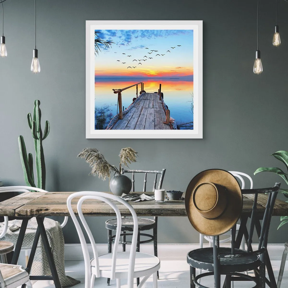 Affiche dans un cadre blanc - Poster - Il est temps de rentrer... - 50x50 cm