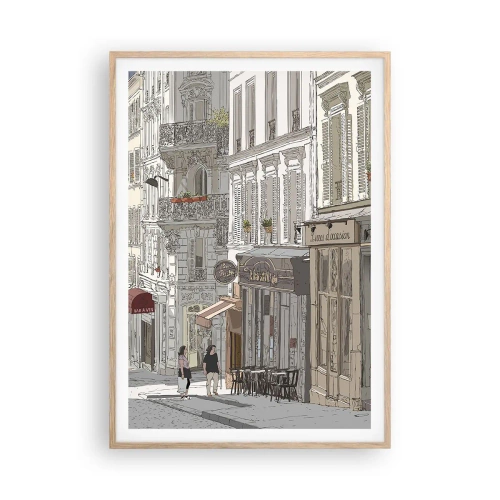 Affiche dans un chêne clair - Poster - Joie de la ville - 70x100 cm