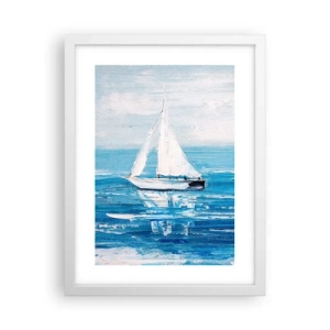 Affiche dans un cadre blanc - Poster - Avec un ami à mes côtés - 30x40 cm