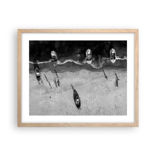 Affiche dans un chêne clair - Poster - Toujours sur le rivage… - 50x40 cm