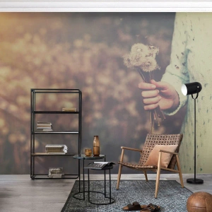 Papier Peint Photo Premium Canvas - Merci de les garder - Pissenlit, Prairie, Nature - 350x256 cm