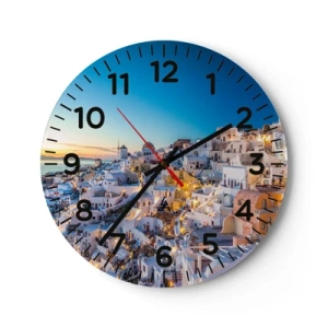 Horloge murale - Pendule murale - L'essence de la grecque - 40x40 cm