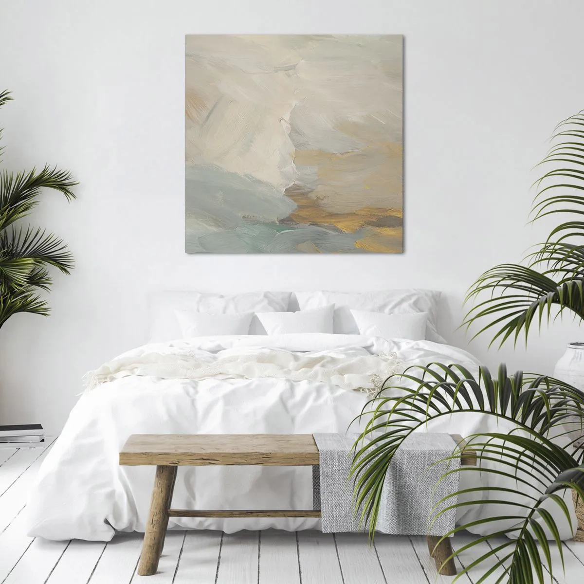 Impression sur toile - Image sur toile - Abstraction – le pays de la douceur - 50x50 cm