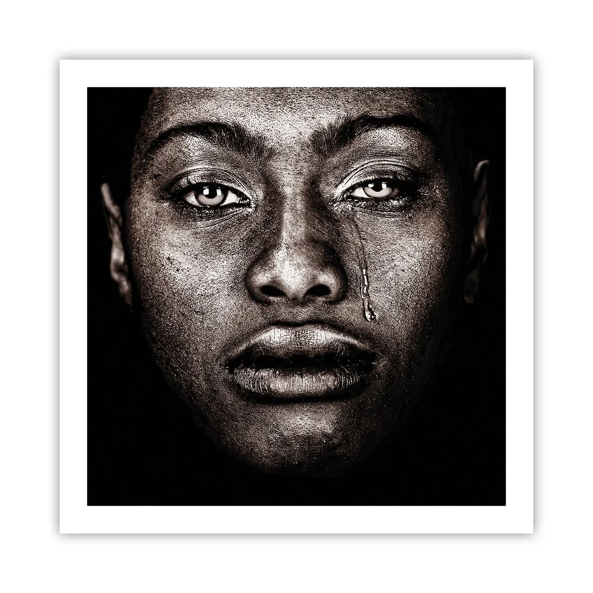 Affiche - Poster - Une larme - 60x60 cm