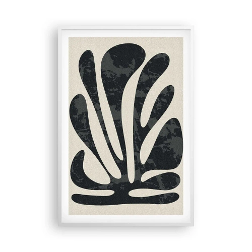 Affiche dans un cadre blanc - Poster - Abstraction à plusieurs doigts - 61x91 cm