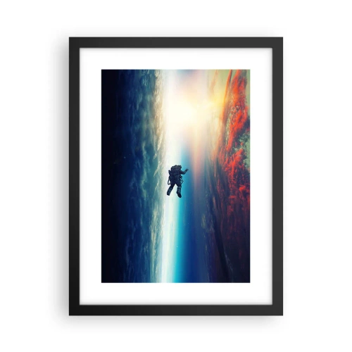 Affiche dans un cadre noir - Poster - Affronter l'univers - 30x40 cm