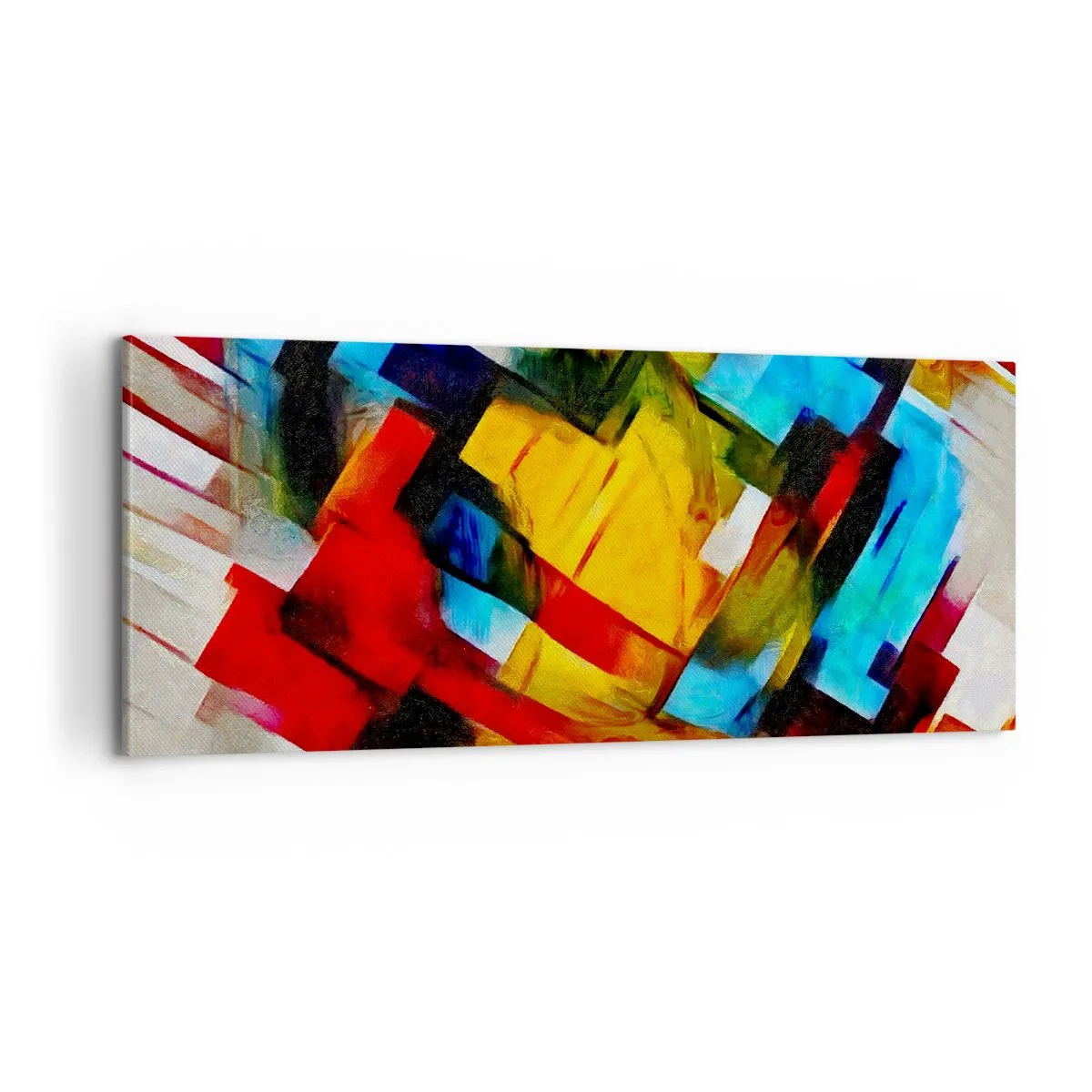 Impression sur toile - Image sur toile - Une superposition multicolore - 100x40 cm