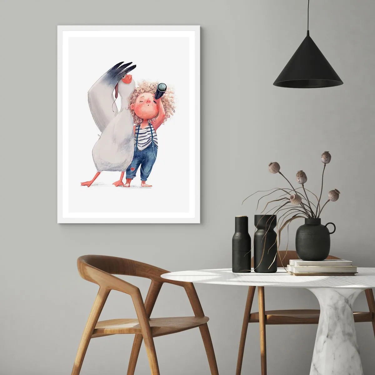 Affiche dans un cadre blanc - Poster - Plan de grand voyage - 40x50 cm