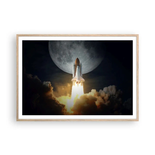 Affiche dans un chêne clair - Poster - Le début d'une aventure surnaturelle - 100x70 cm