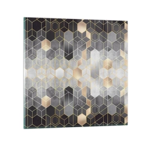 Impression sur verre - Image sur verre - Composition de diamants - 30x30 cm