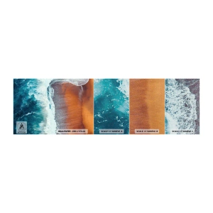 Échantillon de Papier Peint Premium Canvas - Caresse de l'océan - Plage, Mer, Eau - 100x30 cm