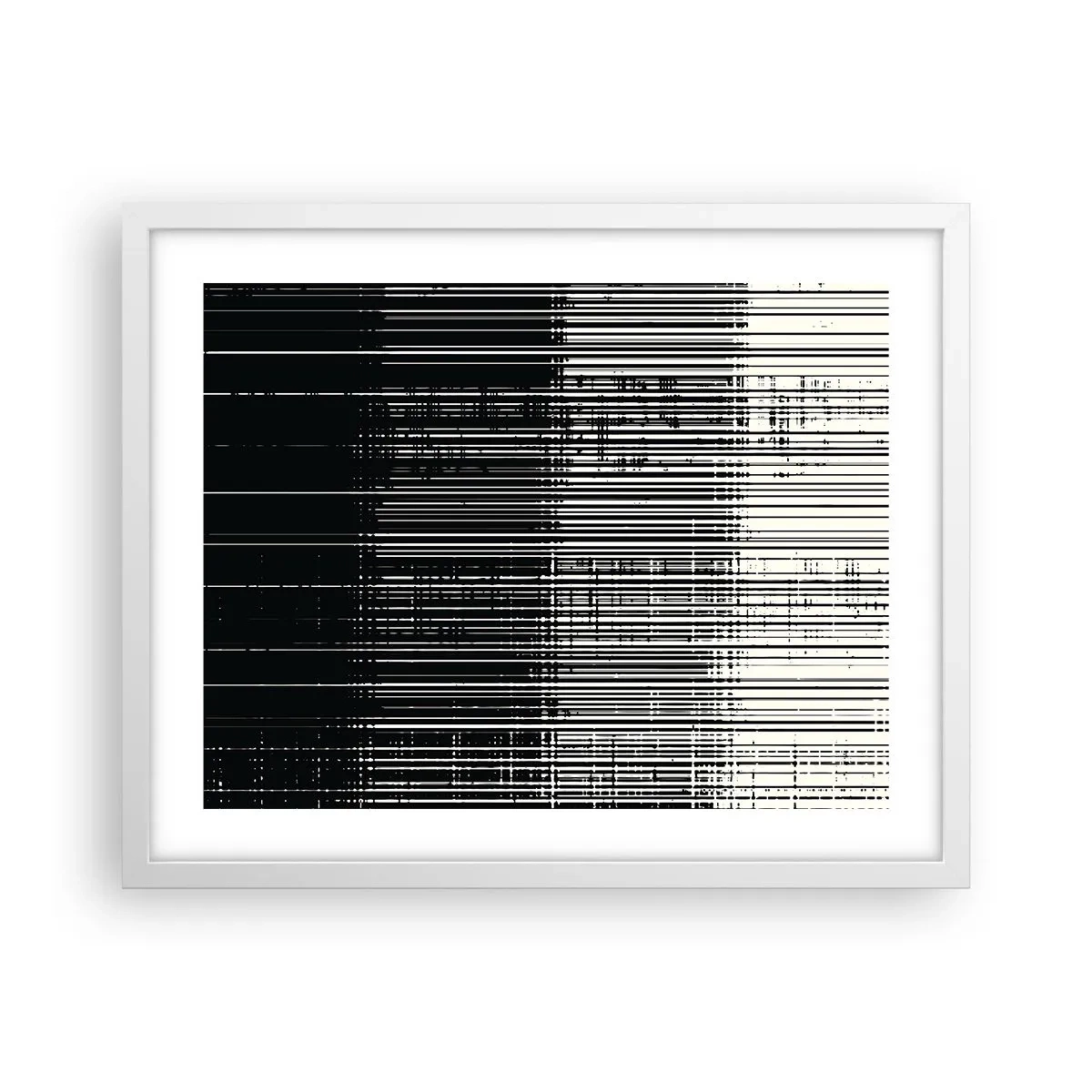 Affiche dans un cadre blanc - Poster - Ondes et vibrations - 50x40 cm