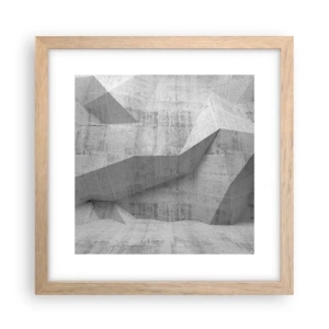 Affiche dans un chêne clair - Poster - Un vrai challenge - 30x30 cm