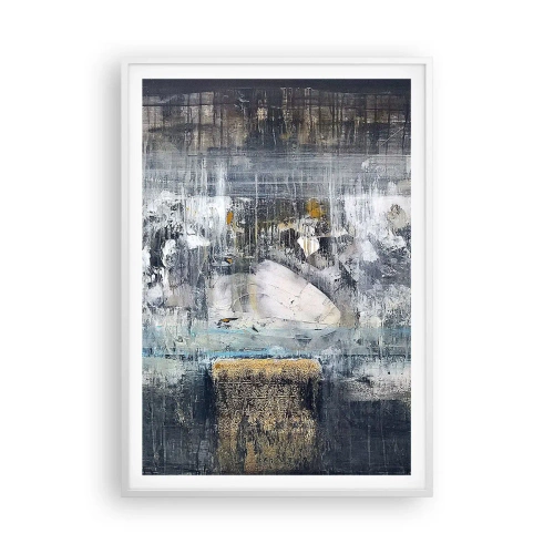 Affiche dans un cadre blanc - Poster - Comme sur la glace, comme après décembre - 70x100 cm