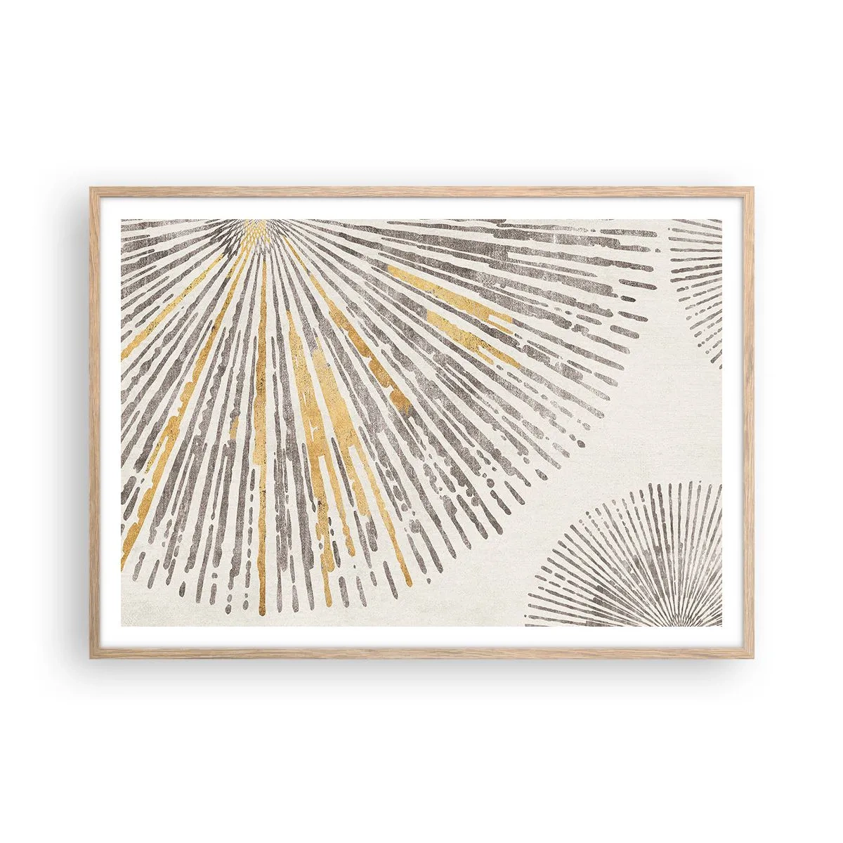 Affiche dans un chêne clair - Poster - La beauté du rayon - 100x70 cm