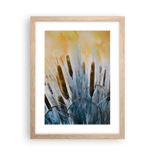 Affiche dans un chêne clair - Poster - Fraicheur de l'eau, chaleur du soleil - 30x40 cm