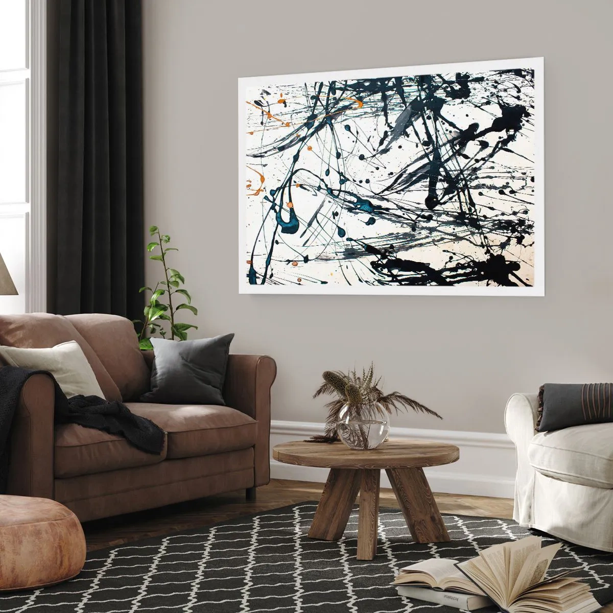 Affiche - Poster - Abstraction expressionniste - 91x61 cm
