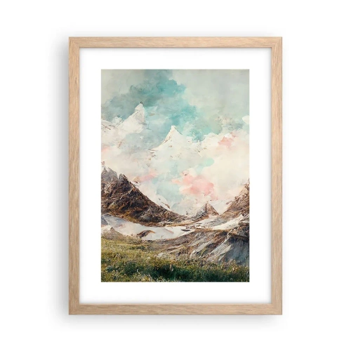 Affiche dans un chêne clair - Poster - Lames de roche - 30x40 cm