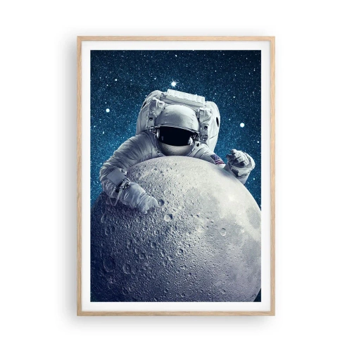 Affiche dans un chêne clair - Poster - Comique de l'espace - 70x100 cm