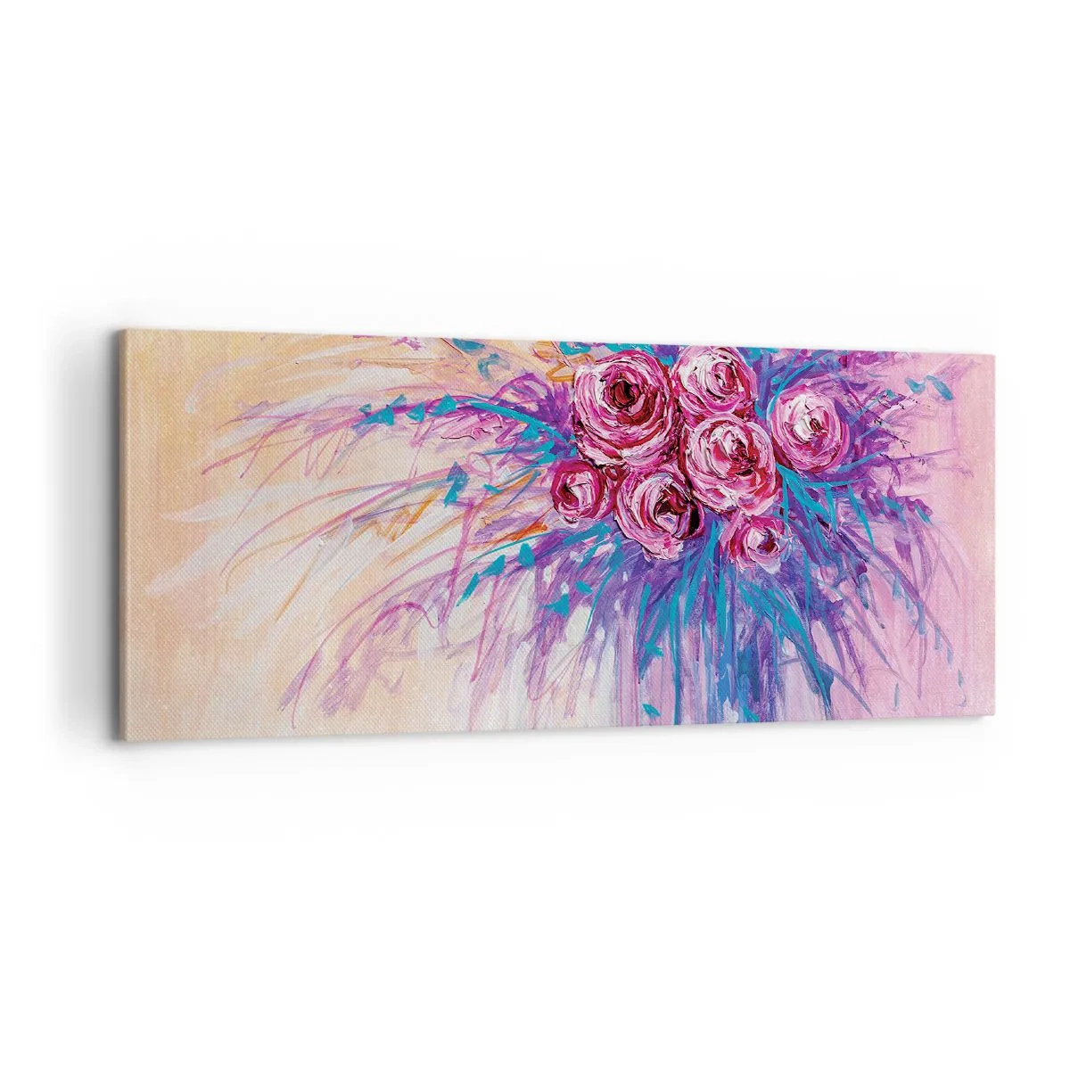 Impression sur toile - Image sur toile - Fontaine aux roses - 100x40 cm