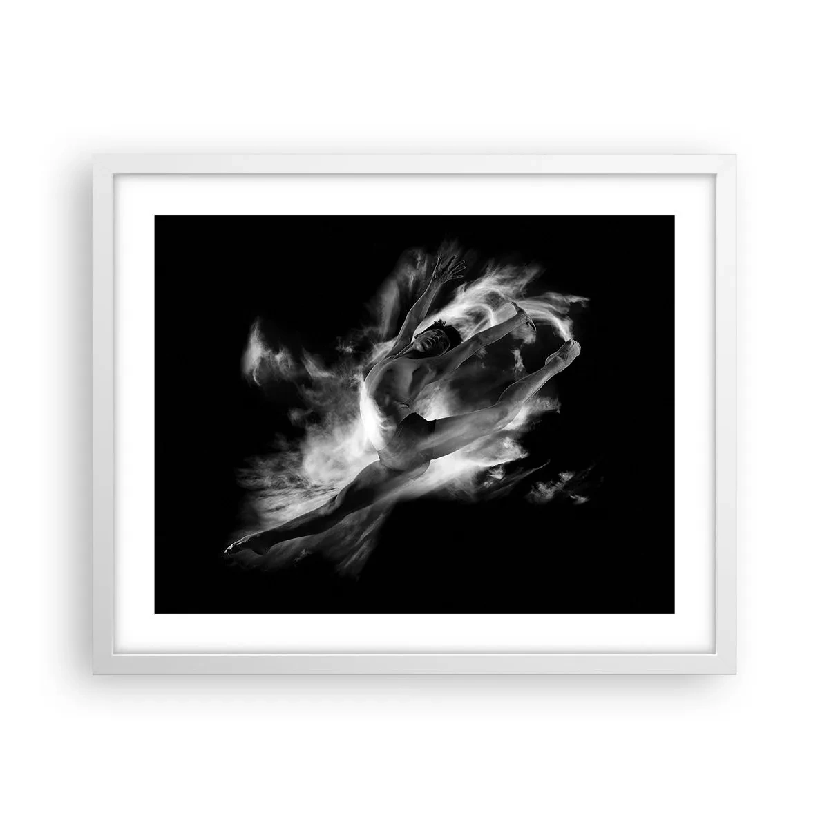 Affiche dans un cadre blanc - Poster - Coincé en l'air - 50x40 cm