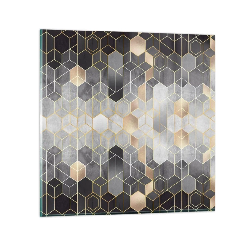 Impression sur verre - Image sur verre - Composition de diamants - 60x60 cm