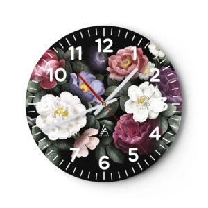 Horloge murale - Pendule murale - D'un jardin anglais - 40x40 cm