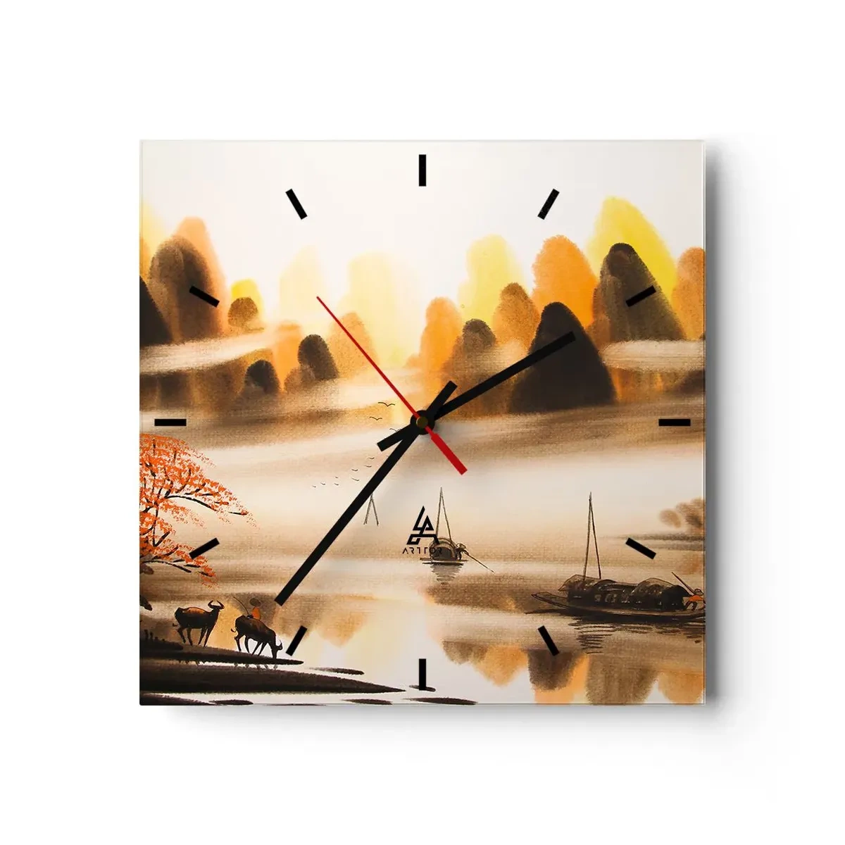 Horloge murale - Pendule murale - Plus loin que l'Extrême-Orient - 40x40 cm