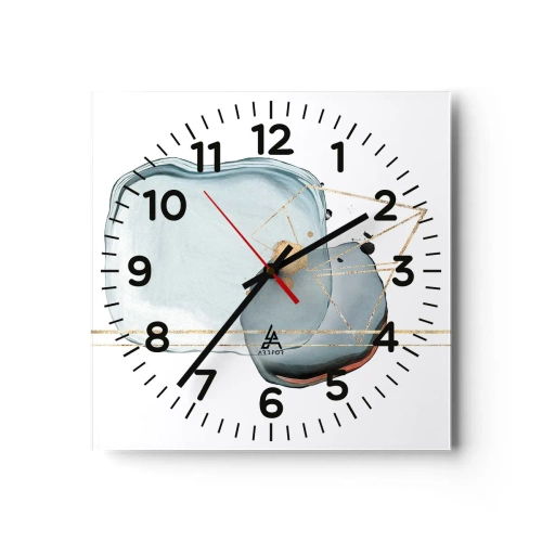 Horloge murale - Pendule murale - Etude des gouttes - 30x30 cm