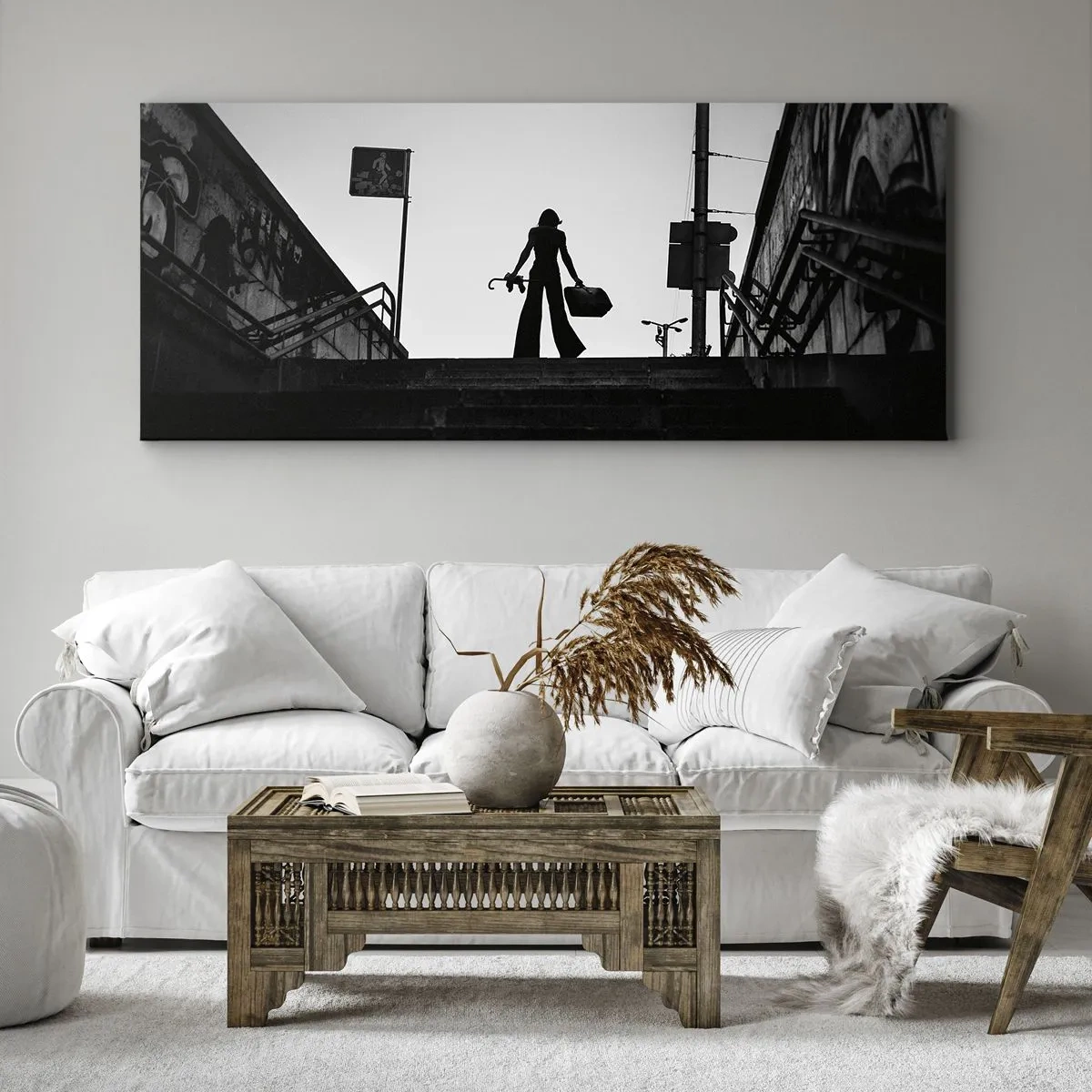 Impression sur toile - Image sur toile - Pèlerinage urbain - 100x40 cm