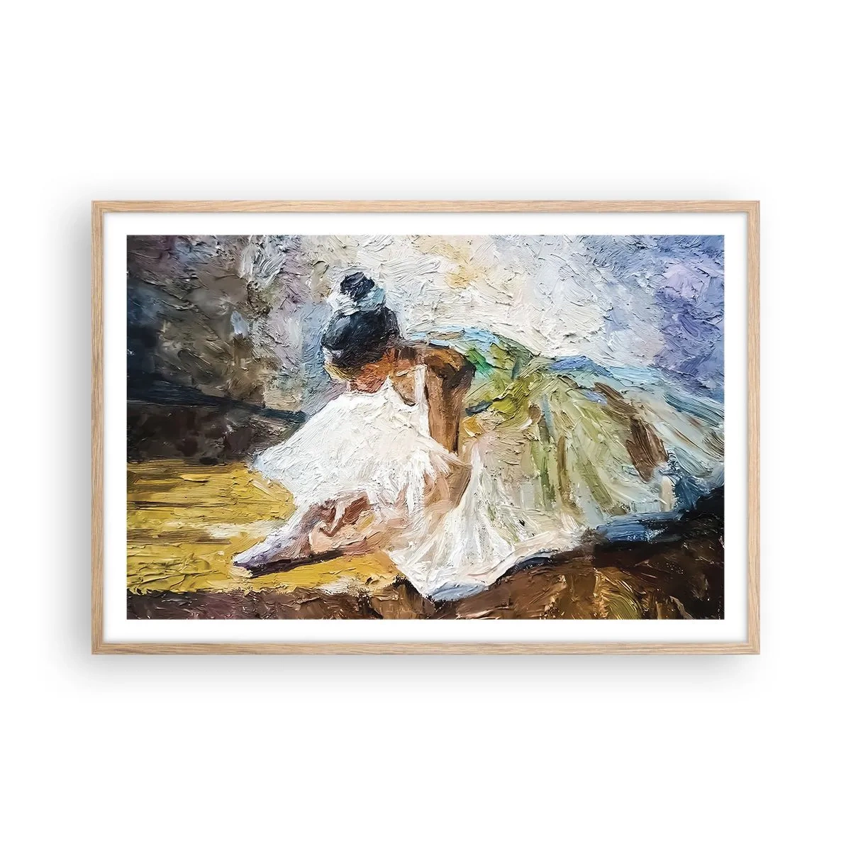 Affiche dans un chêne clair - Poster - D'après un tableau de Degas - 91x61 cm