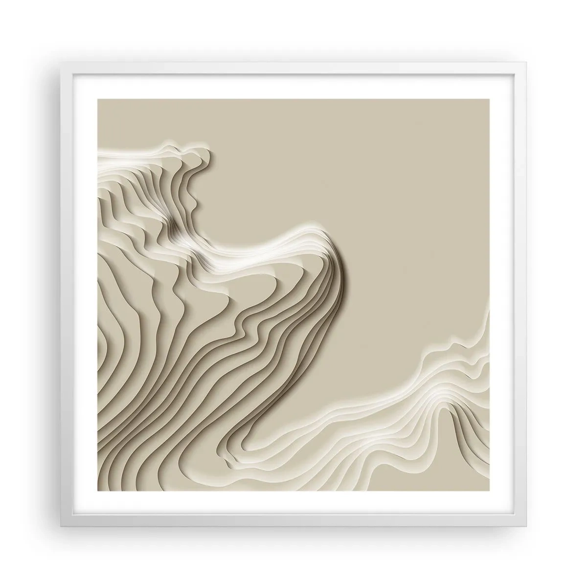 Affiche dans un cadre blanc - Poster - Topographie artistique - 60x60 cm