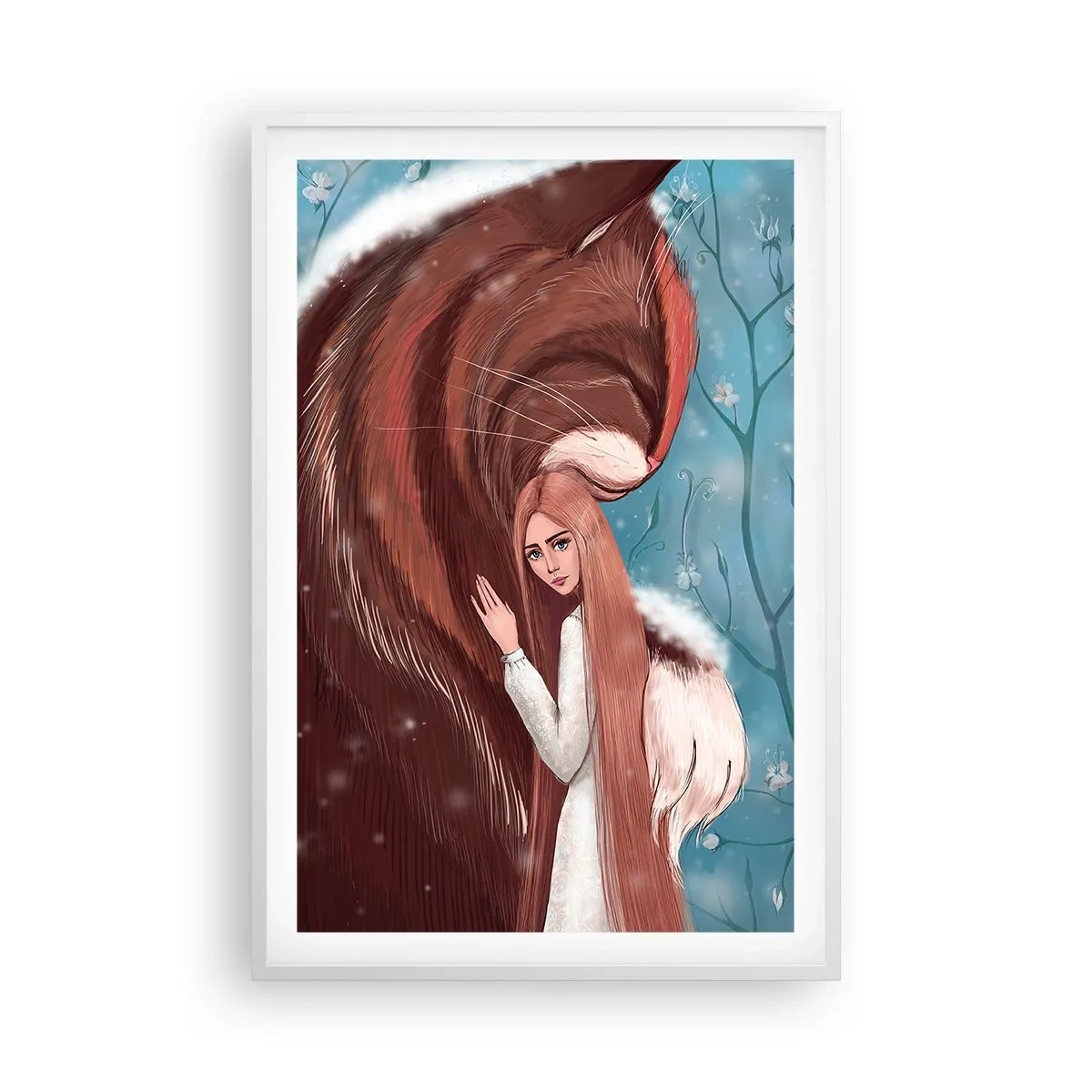 Affiche dans un cadre blanc - Poster - Bienvenue dans le conte de fées - 61x91 cm