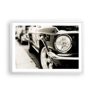 Affiche dans un cadre blanc - Poster - Brillance permanente - 70x50 cm