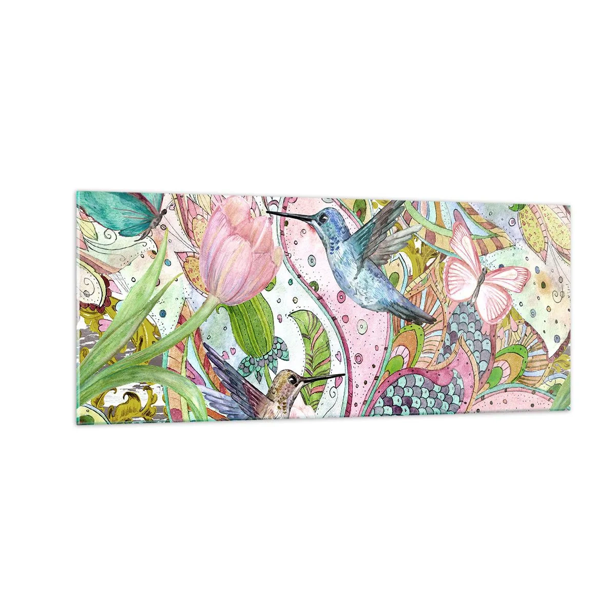 Impression sur verre - Image sur verre - Empêtré dans les vignes - 100x40 cm