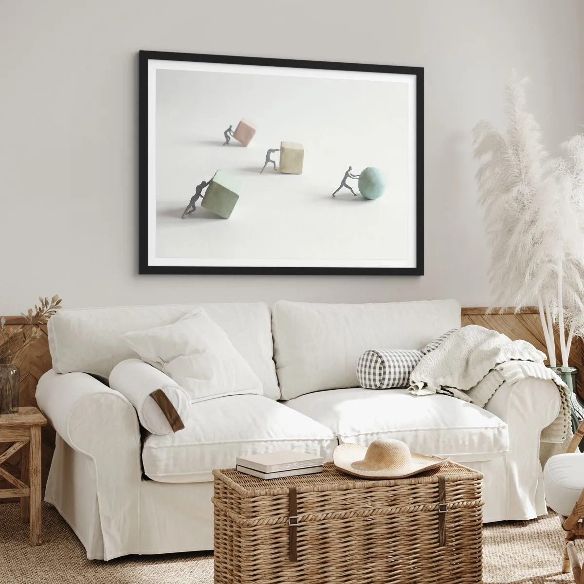 Affiche dans un cadre noir - Poster - Rien que la vie - 50x40 cm