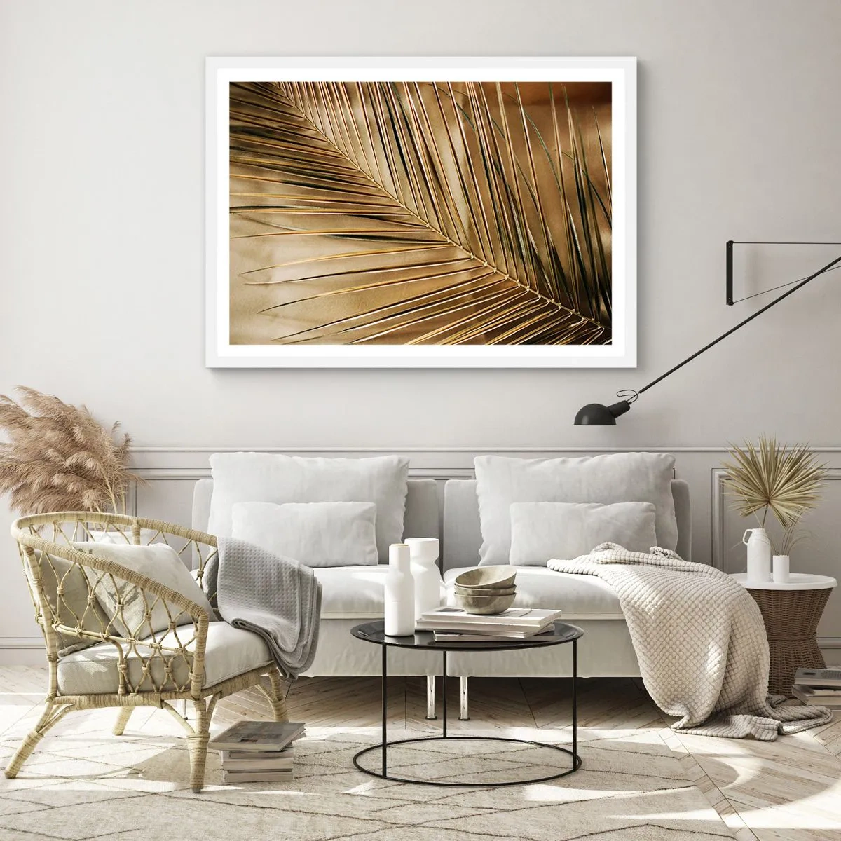 Affiche dans un cadre blanc - Poster - Colonnade naturelle - 100x70 cm