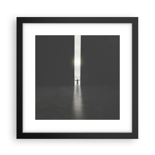 Affiche dans un cadre noir - Poster - Étape vers un avenir radieux - 30x30 cm
