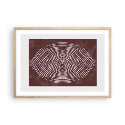 Affiche dans un chêne clair - Poster - L'espace parle - 70x50 cm