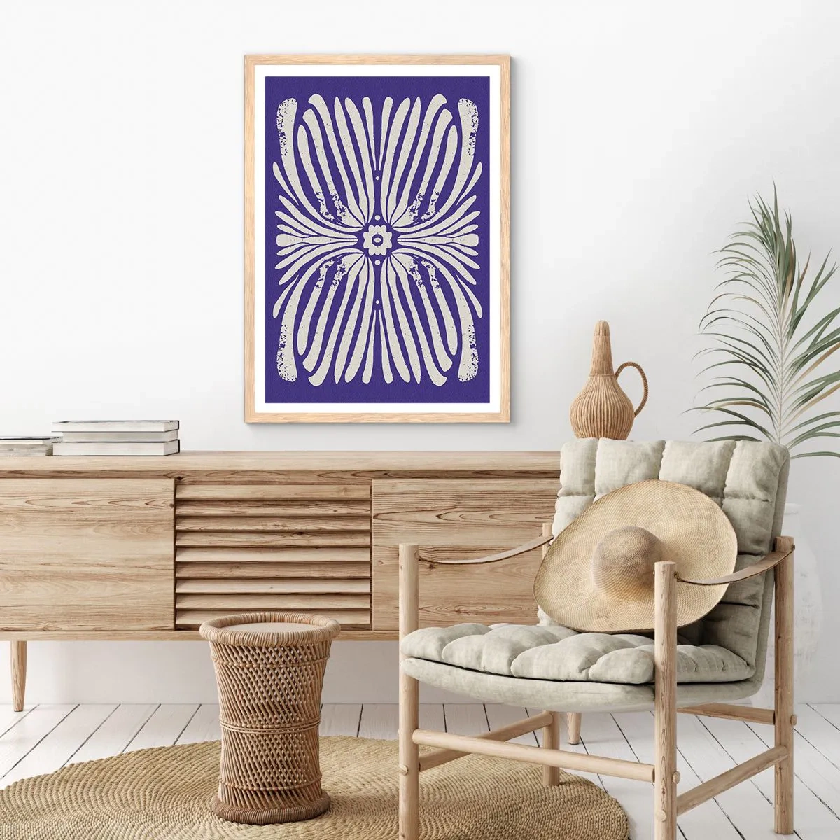 Affiche dans un chêne clair - Poster - Inspirations ethniques - 40x50 cm