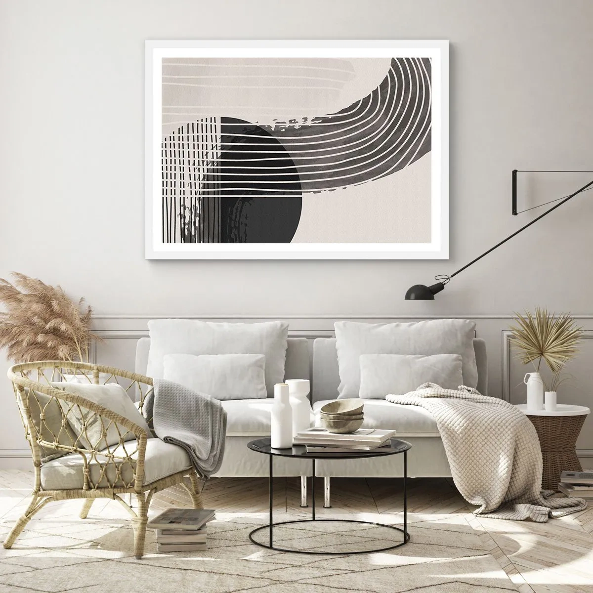 Affiche dans un cadre blanc - Poster - Aller et retour - 40x30 cm