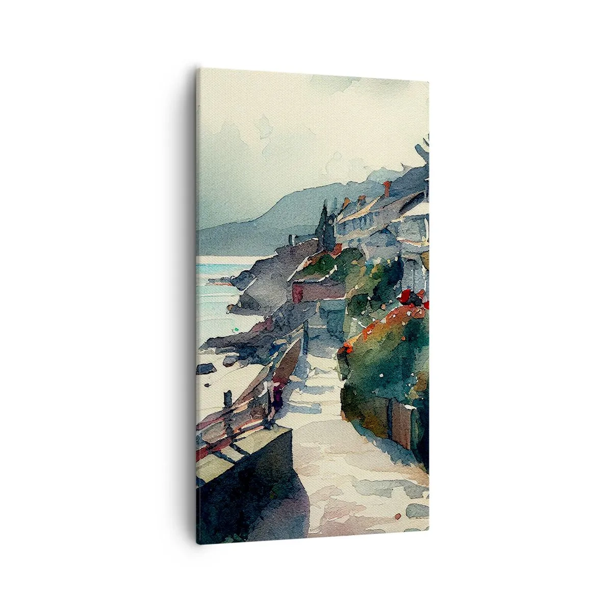 Impression sur toile - Image sur toile - Ville méditerranéenne - 55x100 cm