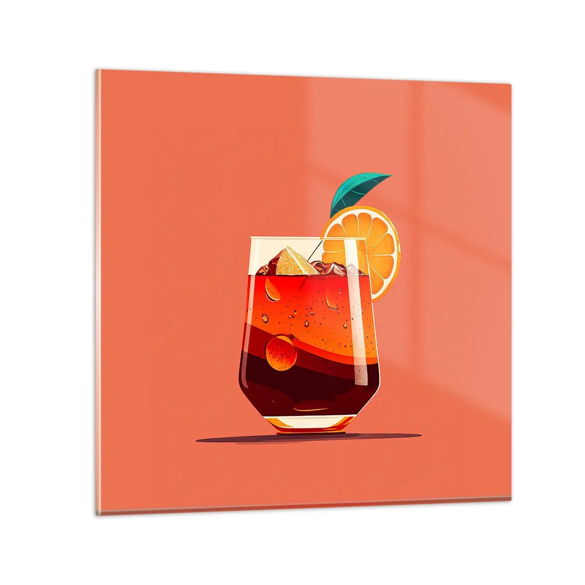 Impression sur verre - Image sur verre - Rafraîchissement d'été - 70x70 cm