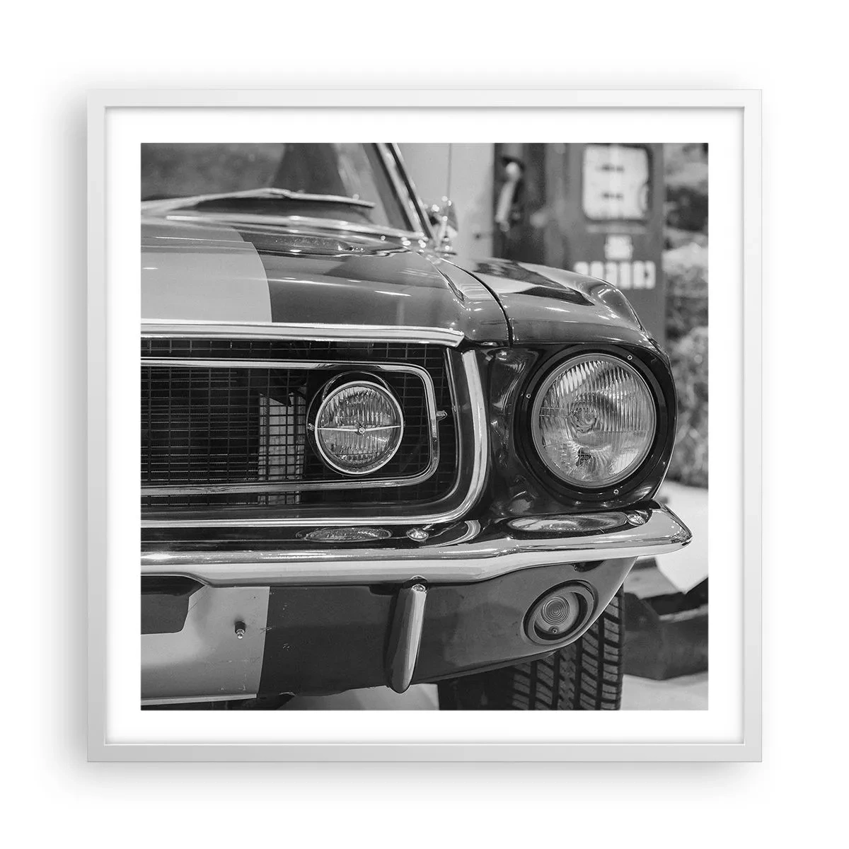 Affiche dans un cadre blanc - Poster - Conduire dur - 60x60 cm