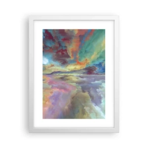 Affiche dans un cadre blanc - Poster - Deux paradis - 30x40 cm