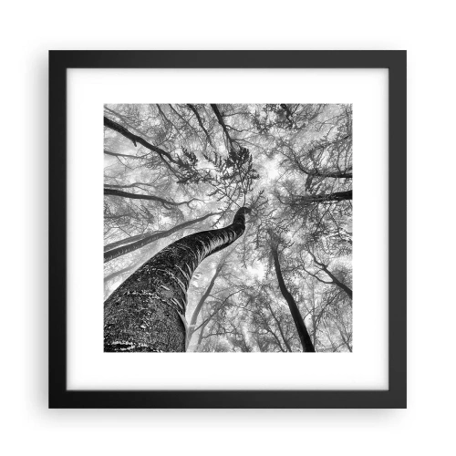 Affiche dans un cadre noir - Poster - Course vers la lumière - 30x30 cm