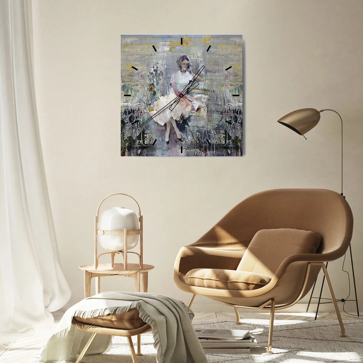 Horloge murale - Pendule murale - Classique et moderne - 30x30 cm