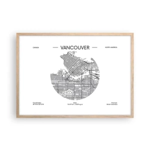 Affiche dans un chêne clair - Poster - Anatomie de Vancouver - 70x50 cm