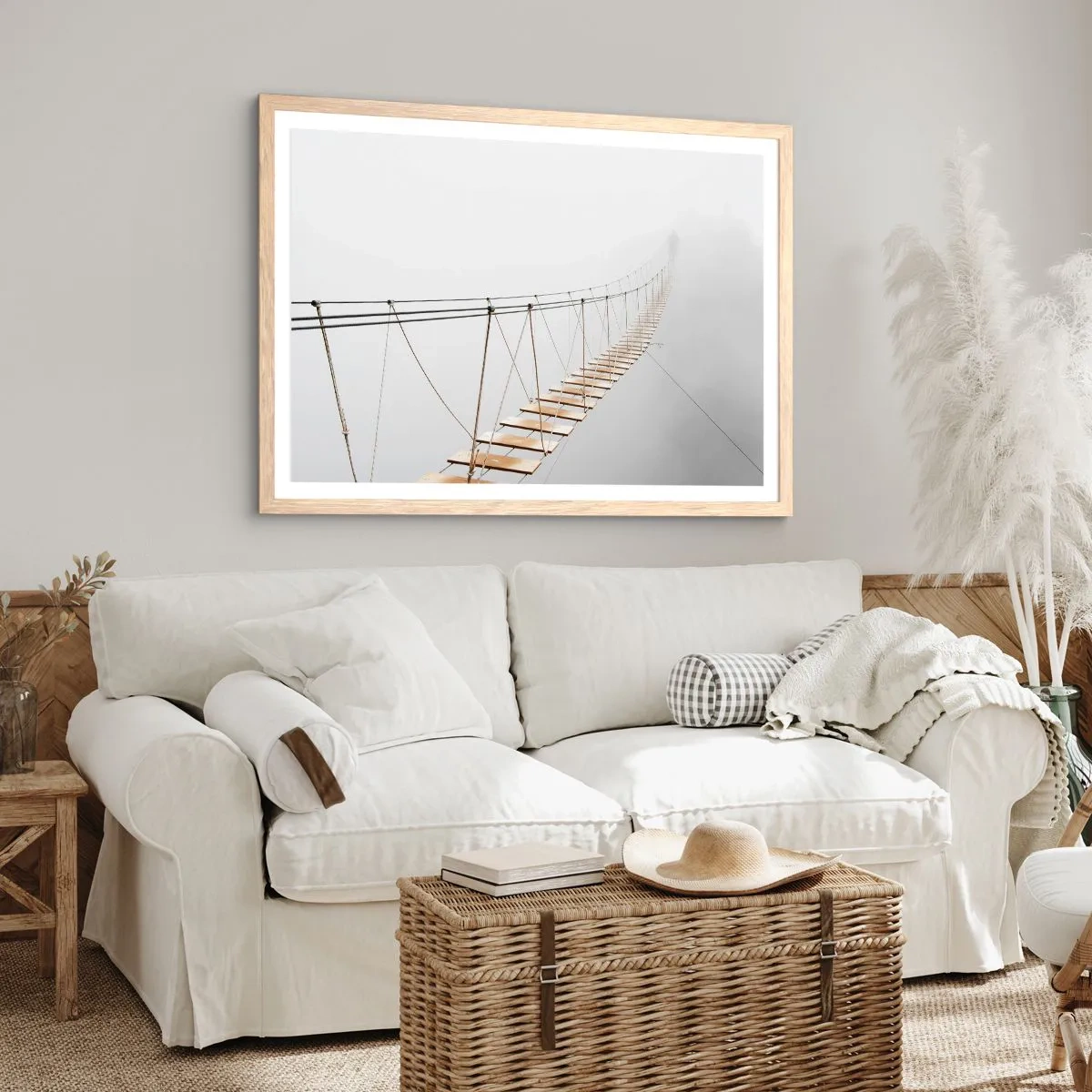 Affiche dans un chêne clair - Poster - Où cela va-t-il te mener? - 50x40 cm