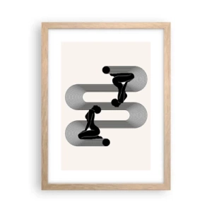 Affiche dans un chêne clair - Poster - Symétrie sensuelle - 30x40 cm